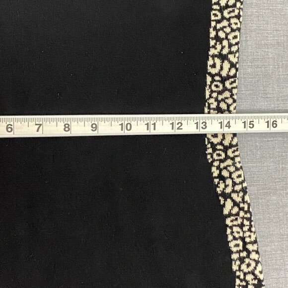 Gabby Skye Sweater Dress Sz Medium Knee Length Half Sleeve Black / Leopard Print - Picture 5 of 11
